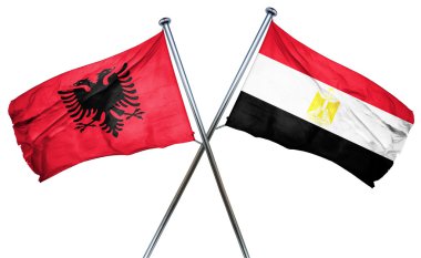 Mısır bayrak, 3d render ile Arnavutluk bayrağı