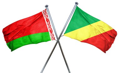 Kongo bayrak, 3d render ile Beyaz Rusya bayrağı