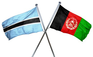 Botsvana bayrağı Afganistan bayrağı, 3d render ile