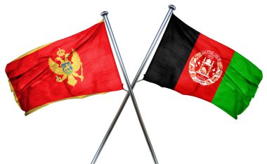 Afganistan bayrağı, 3d render ile Karadağ bayrağı