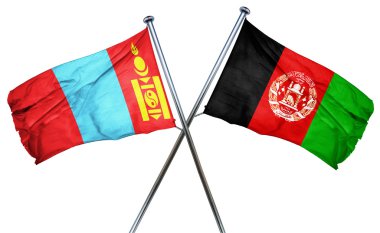 Afganistan bayrağı, 3d render ile Moğolistan bayrağı