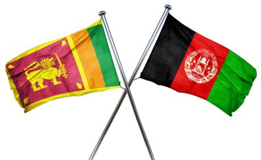 Sri lanka bayrağı Afganistan bayrağı, 3d render ile
