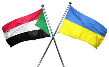 Ukrayna bayrağı, 3d render ile Sudan bayrağı