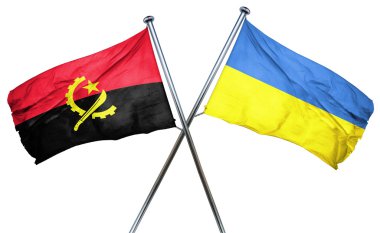 Ukrayna bayrağı, 3d render ile Angola bayrağı