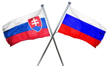 Rusya bayrağı, 3d render ile Slovakya bayrağı