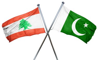 Lübnan Bayrağı Pakistan bayrağı, 3d render ile
