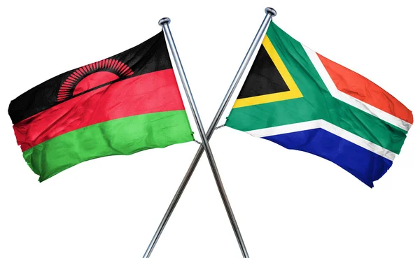 ธงมาลาวี ธงแอฟริกาใต้ 3 มิติ — ภาพถ่ายสต็อก