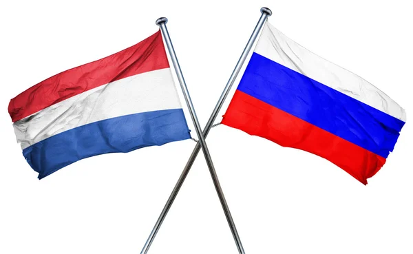 ロシアとオランダの国旗の旗、3 d レンダリング — ストック写真