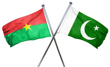 Burkina Faso bayrak Pakistan bayrağı, 3d render ile