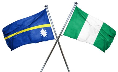 Nauru bayrak Nijerya bayrak, 3d render ile