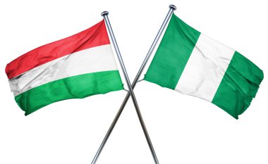 Nijerya bayrak, 3d render ile Macaristan bayrağı