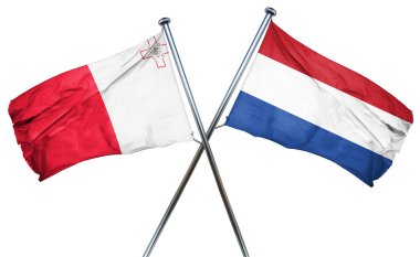 Hollanda bayrağı, 3d render ile Malta bayrağı