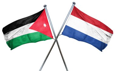 Jordan bayrak Hollanda bayrağı, 3d render ile