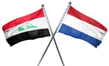 Hollanda bayrağı, 3d render ile Irak bayrağı