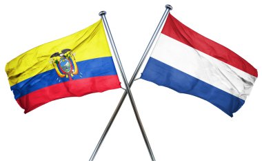 Hollanda bayrağı, 3d render ile Ekvator bayrak