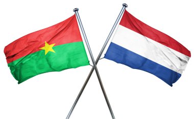 Burkina Faso bayrak Hollanda bayrağı, 3d render ile