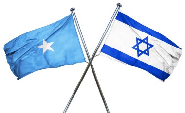 Somali bayrağı İsrail bayrağı, 3d render ile