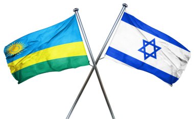 İsrail bayrağı, 3d render ile Ruanda bayrak