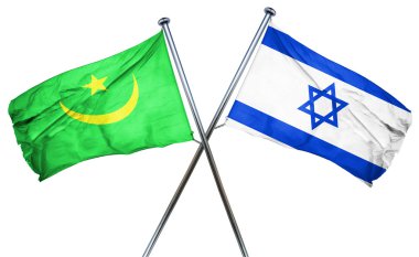 İsrail bayrağı, 3d render ile Moritanya bayrak
