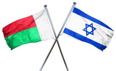 Madagaskar bayrağı İsrail bayrağı, 3d render ile