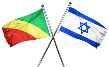 Kongo Cumhuriyeti bayrağı İsrail bayrağı, 3d render ile