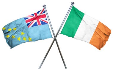 İrlanda bayrağı, 3d render ile Tuvalu bayrağı