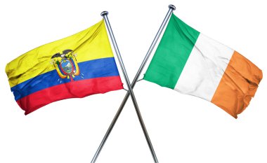 İrlanda bayrağı, 3d render ile Ekvator bayrak