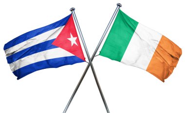 İrlanda bayrağı, 3d render ile Küba bayrağı