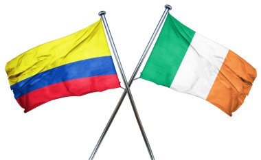 İrlanda bayrağı, 3d render ile Kolombiya bayrak