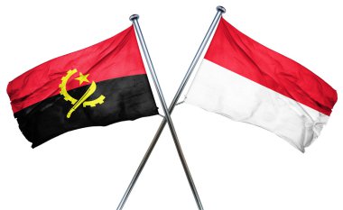 Endonezya bayrağı, 3d render ile Angola bayrağı