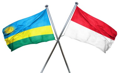 Endonezya bayrağı, 3d render ile Ruanda bayrak