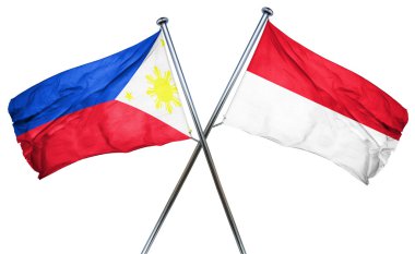 Endonezya bayrağı, 3d render ile Filipinler bayrağı