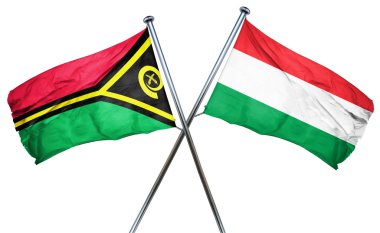 Vanatu bayrak Macaristan bayrağı, 3d render ile