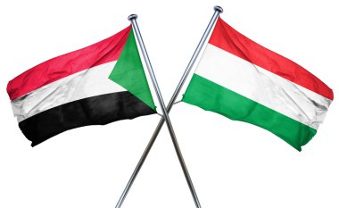 Macaristan bayrağı, 3d render ile Sudan bayrağı