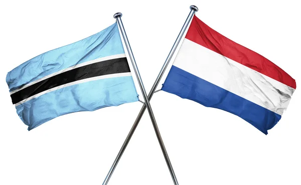 Прапор Ботсвани з Нідерландів прапор, 3d-рендерінг — стокове фото