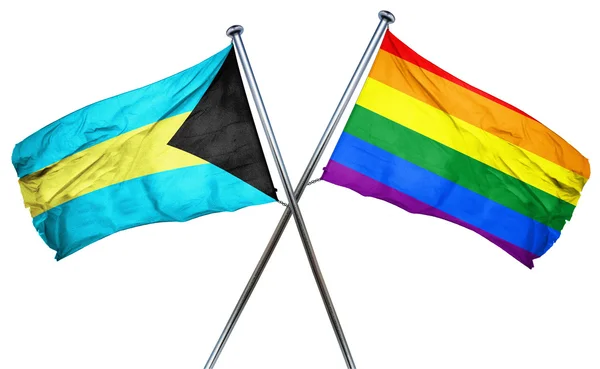 バハマの旗虹色の旗、3 d レンダリング — ストック写真