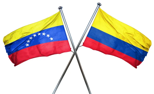 Прапор Венесуели з Колумбії прапор, 3d-рендерінг — стокове фото