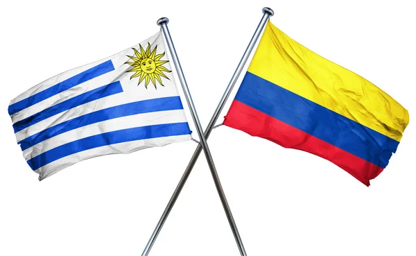 Прапор Уругваю з Колумбії прапор, 3d-рендерінг — стокове фото