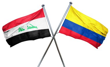 Kolombiya bayrak, 3d render ile Irak bayrağı