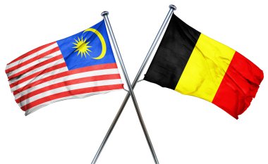Belçika bayrağı, 3d render ile Malezya bayrağı