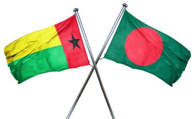 Gine bissau bayrak Bangladeş bayrağı, 3d render ile
