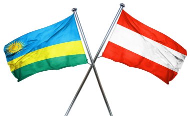 Avusturya bayrağı, 3d render ile Ruanda bayrak