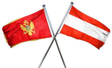 Avusturya bayrağı, 3d render ile Karadağ bayrağı