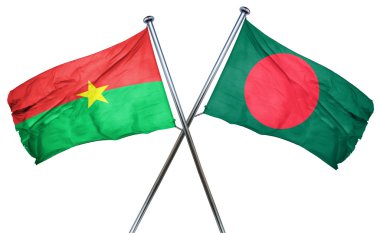 Burkina Faso bayrak Bangladeş bayrağı, 3d render ile