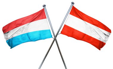 Avusturya bayrağı, 3d render ile Lüksemburg bayrağı