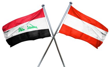 Avusturya bayrağı, 3d render ile Irak bayrağı