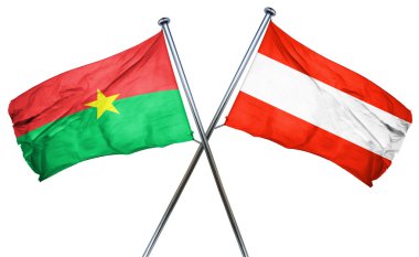 Burkina Faso bayrak Avusturya bayrağı, 3d render ile