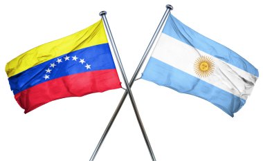 Arjantin bayrağı, 3d render ile Venezuela bayrak