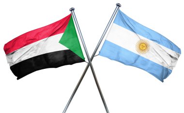 Arjantin bayrağı, 3d render ile Sudan bayrağı