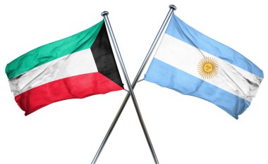 Kuveyt bayrağı Arjantin bayrağı, 3d render ile